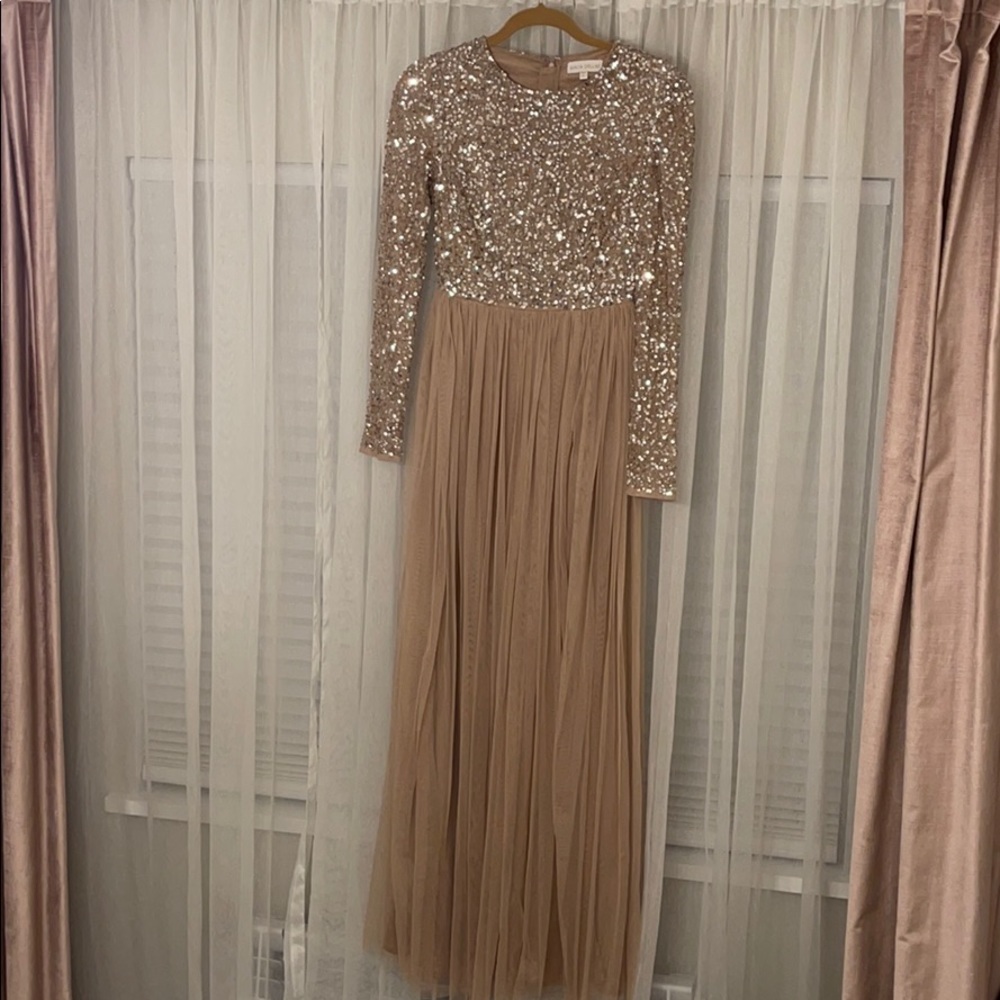 ASOS Blush Sequin and Tulle Dress